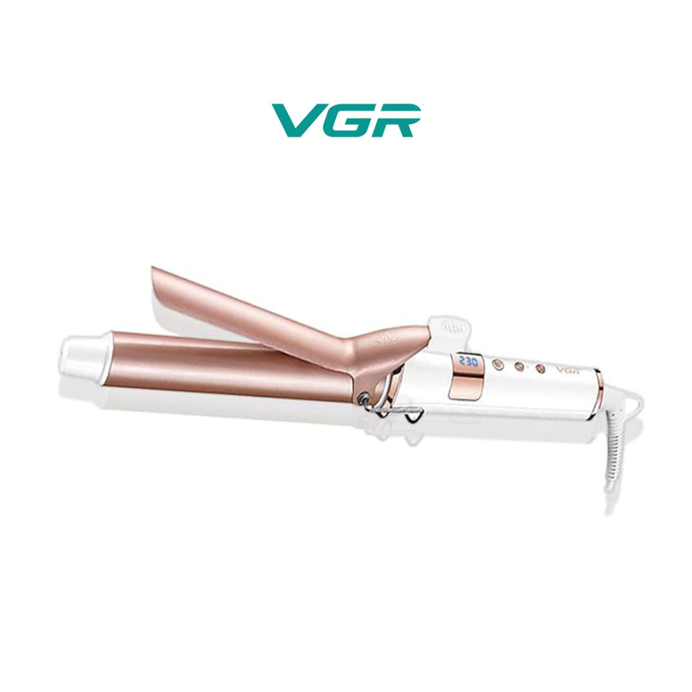 VGR V-578 Professional Electric Hair Curling Wand Fast Heating Ceramic Curling Iron with 25mm Tourmaline Barrel Adjustable Temperature Up to 230°C with LED Display