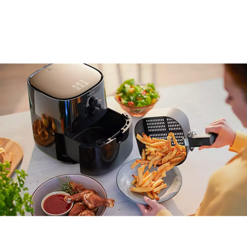 Philips 1400W 4.1L Air Fryer Uses Up To 90% Less Fat With Rapid Technology Philips 1400W 4.1L Air Fryer Uses Up To 90% Less Fat With Rapid Technology