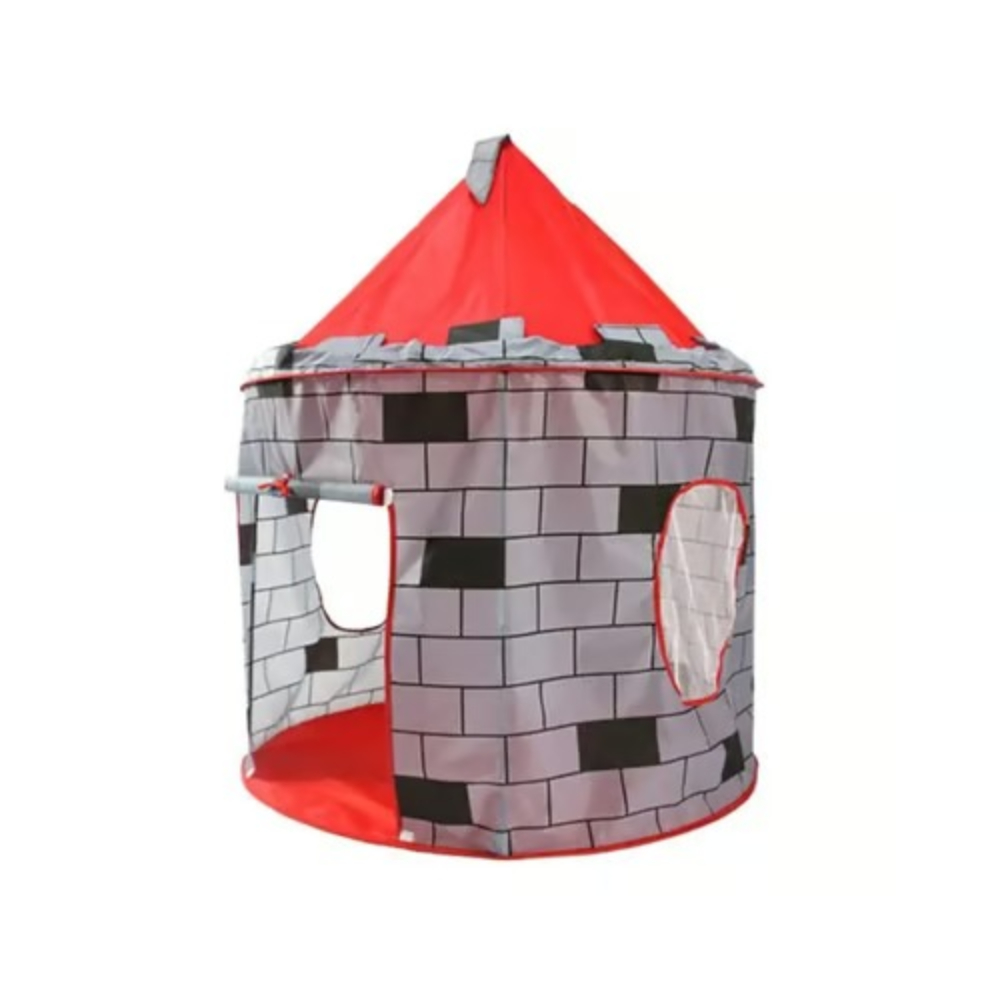 TOYS City Wall Castle Yurt Tent for Kids – Fantasy Gray Playhouse Tent for Indoor & Outdoor Use – Castle-Themed Cloth Tent for Imaginative Play – 105x135cm