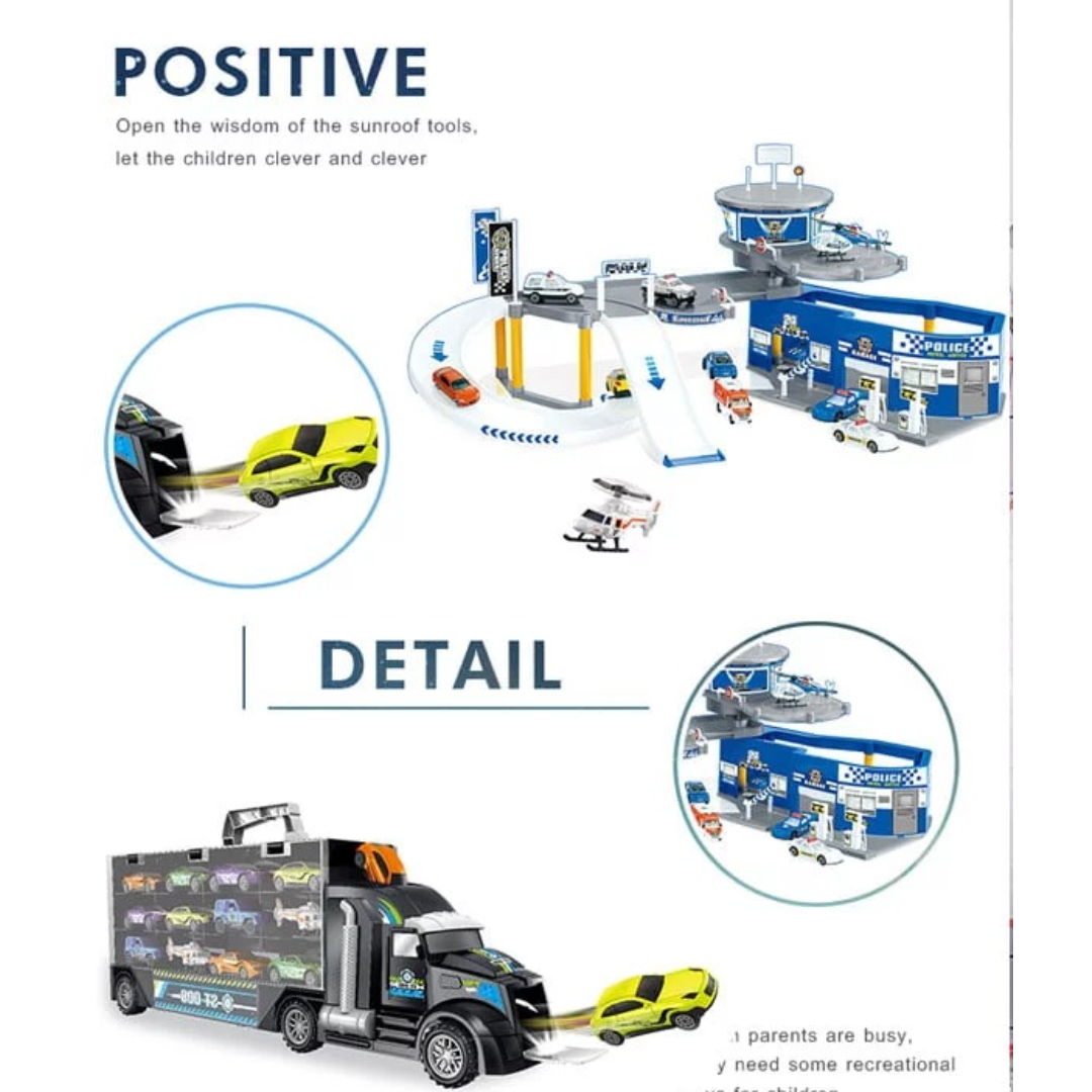 Electric Car Track Super Police Car Parking Toy – Super Truck Police Car Park Playset with 30 PCS Multi-Level Parking Garage, Tracks & Vehicles ABS Plastic Age 3+ Electric Car Track Super Police Car Parking Toy – Super Truck Police Car Park Playset with 30 PCS Multi-Level Parking Garage, Tracks & Vehicles ABS Plastic Age 3+