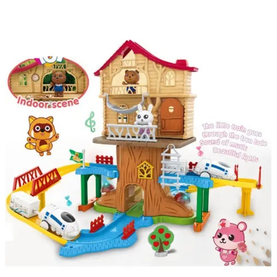Forest House Playground Toy – Realistic Simulation Room & Furniture Playset for Kids 35 x 26 x 35 cm Color Box Packing Durable ABS Plastic Ideal for Ages 4-6