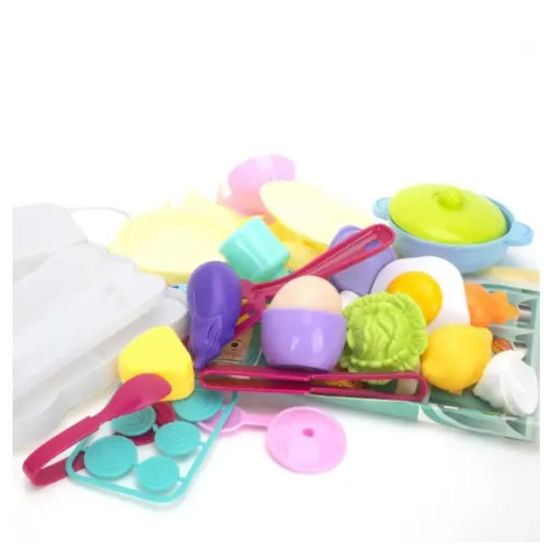 Kitchenware Series DIY 2-in-1 28-Piece Toy Set for Kids – Pretend Play Cooking and Kitchen Set with Utensils, Pots, Pans & More Compact Carry Case Design 29 x 21 cm ABS Plastic Ages 3+ Kitchenware Series DIY 2-in-1 28-Piece Toy Set for Kids – Pretend Play Cooking and Kitchen Set with Utensils, Pots, Pans & More Compact Carry Case Design 29 x 21 cm ABS Plastic Ages 3+