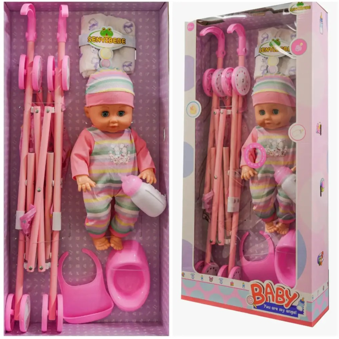 Girl Doll 6281 – 15-Inch Realistic Baby Girl Doll with Live Eyes & Accessories Pink Outfit Includes Absorbent Milk Bottle, Scarf, Diaper, Urinal & 59cm Iron Cart 6-Tone IC Sounds Girl Doll 6281 – 15-Inch Realistic Baby Girl Doll with Live Eyes & Accessories Pink Outfit Includes Absorbent Milk Bottle, Scarf, Diaper, Urinal & 59cm Iron Cart 6-Tone IC Sounds
