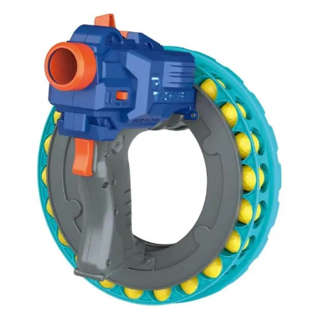 Electro Strike Power Ring Toy Blaster 6239 – Foam Dart Gun with Rotating Ring Blaster, 22 Soft Darts Included Battery-Operated Action Blaster for Kids Durable ABS Plastic