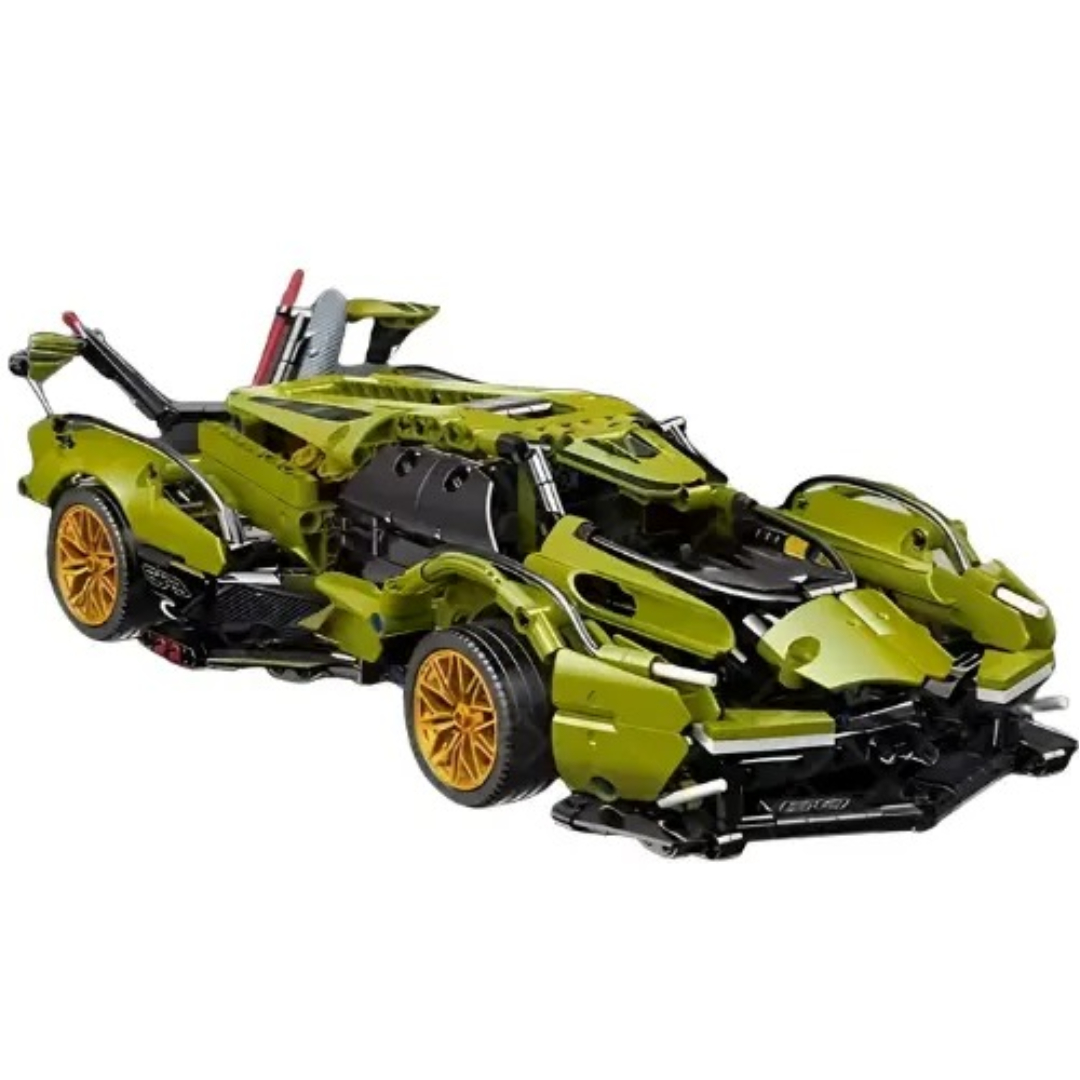 Green Racing Car Building Set 6243 – 1056 PCS High-Speed LEGO-Style Racing Car for Kids and Teens Realistic Design with Detailed Parts DIY Assembly Toy