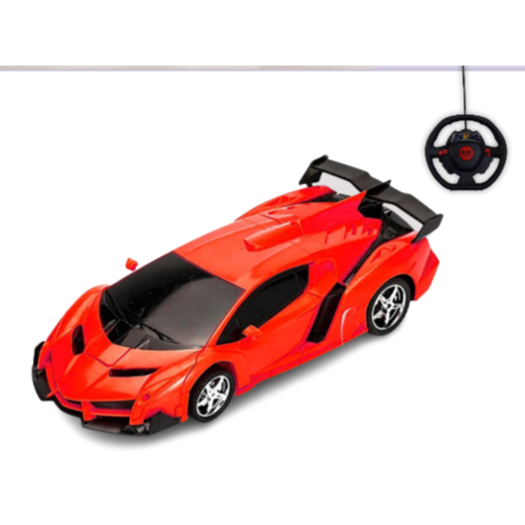 Remote Control Car – 1:14 Scale Stylish High-Performance RC Car (Size: 25 x 24 CM) | With LED Headlamps, Matte Accented Wheels, Functional Doors, Roof & Trunk