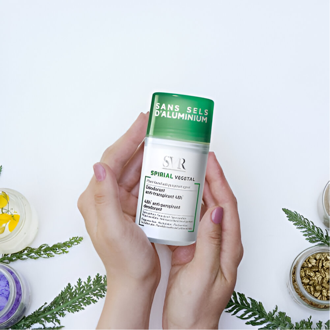 SVR Spirial Végétal Roll-On Deodorant 50ml – 48-Hour Natural Antiperspirant with Horsetail, Bamboo & Sage Extracts – Gentle Botanical Formula for Sensitive Skin