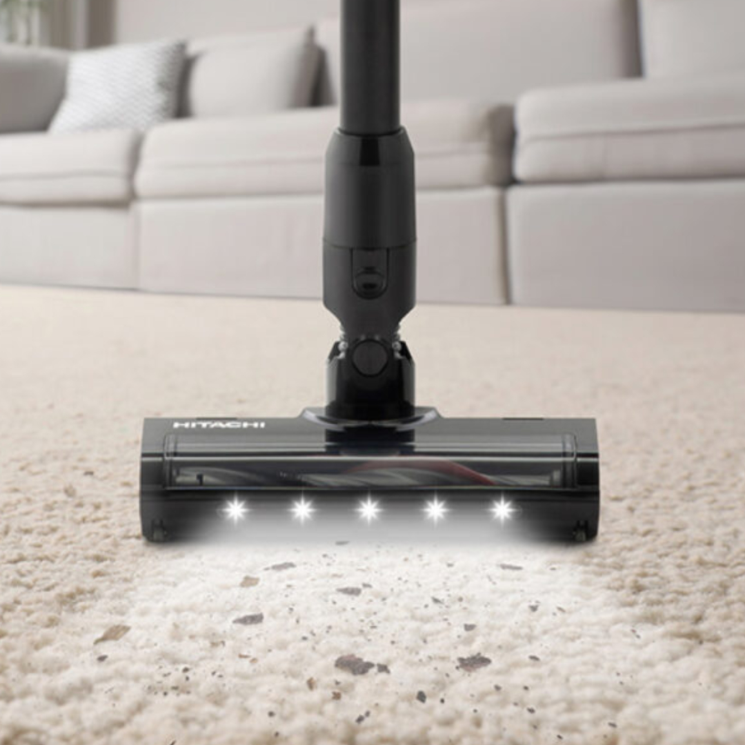 Hitachi Cordless Stick Vacuum Cleaner PV-X90N – Ultra-Lightweight 1.8kg, Powerful BLDC Motor, LED Headlights, Long 40-Min Runtime, 0.4L Dust Bin, Washable H10 Filter Hitachi Cordless Stick Vacuum Cleaner PV-X90N – Ultra-Lightweight 1.8kg, Powerful BLDC Motor, LED Headlights, Long 40-Min Runtime, 0.4L Dust Bin, Washable H10 Filter