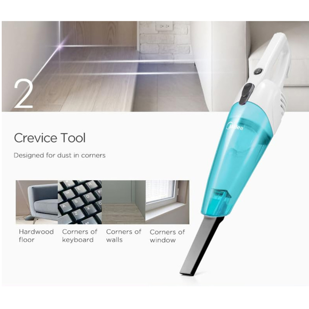 MIDEA 600W 2-in-1 Corded Stick and Handheld Vacuum Cleaner – Lightweight Multi-Surface Cleaning Power with 0.8L Transparent Dust Container, Bagless Design, and 5m Cord – Model SC861 MIDEA 600W 2-in-1 Corded Stick and Handheld Vacuum Cleaner – Lightweight Multi-Surface Cleaning Power with 0.8L Transparent Dust Container, Bagless Design, and 5m Cord – Model SC861