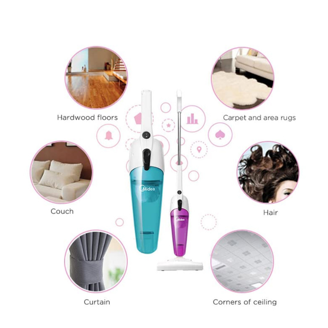 MIDEA 600W 2-in-1 Corded Stick and Handheld Vacuum Cleaner – Lightweight Multi-Surface Cleaning Power with 0.8L Transparent Dust Container, Bagless Design, and 5m Cord – Model SC861 MIDEA 600W 2-in-1 Corded Stick and Handheld Vacuum Cleaner – Lightweight Multi-Surface Cleaning Power with 0.8L Transparent Dust Container, Bagless Design, and 5m Cord – Model SC861