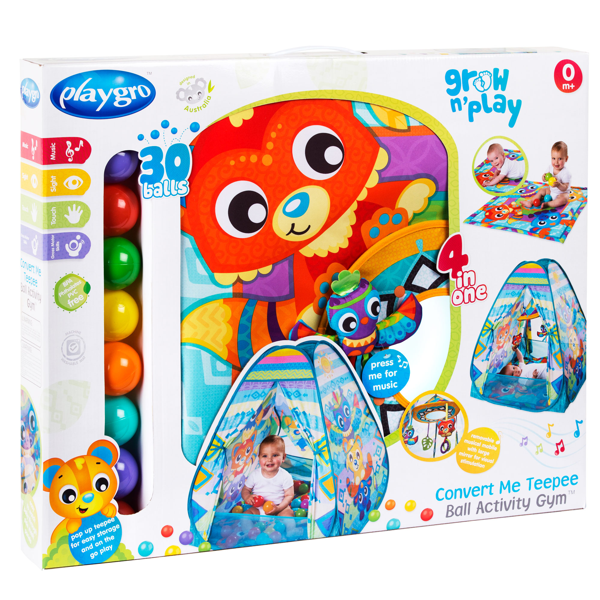 Playgro - Honey Bee Bear Activity Tunnel Gym Playgro - Honey Bee Bear Activity Tunnel Gym