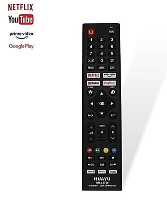 Huayu Universal Remote Control for LCD/LED TVs – Multi-Brand Compatible Smart Remote with Easy Setup, Ergonomic Design, Durable Buttons, and Long-Range Infrared Transmission