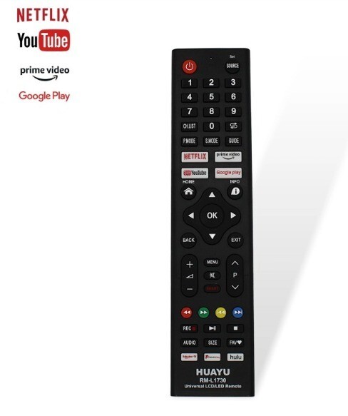 Huayu Universal Remote Control for LCD/LED TVs – Multi-Brand Compatible Smart Remote with Easy Setup, Ergonomic Design, Durable Buttons, and Long-Range Infrared Transmission