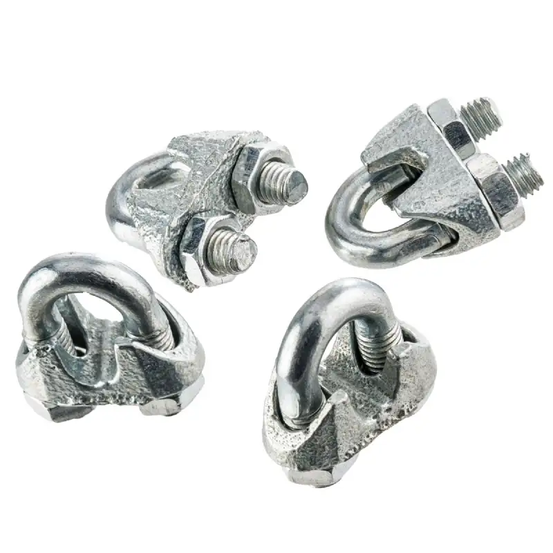 JADEVER JDTHB1K06 Wire Rope Clip Set 6mm (1/4") โ 4 Pcs/Set, Heavy-Duty Carbon Steel Electro-Galvanized Cable Clamp JADEVER JDTHB1K06 Wire Rope Clip Set 6mm (1/4") โ 4 Pcs/Set, Heavy-Duty Carbon Steel Electro-Galvanized Cable Clamp