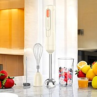 Decakila 4-in-1 Cordless Hand Blender 60W Wattage, 7.4V Voltage and 1500mAh Battery (KMJB041W) Decakila 4-in-1 Cordless Hand Blender 60W Wattage, 7.4V Voltage and 1500mAh Battery (KMJB041W)