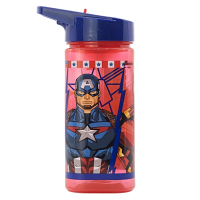 Disney Stor Square Water Bottle 510ml Avengers Invincible Force, 74114
