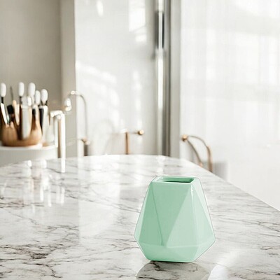 Tooth Brush Holder Durable Glasss Light Green