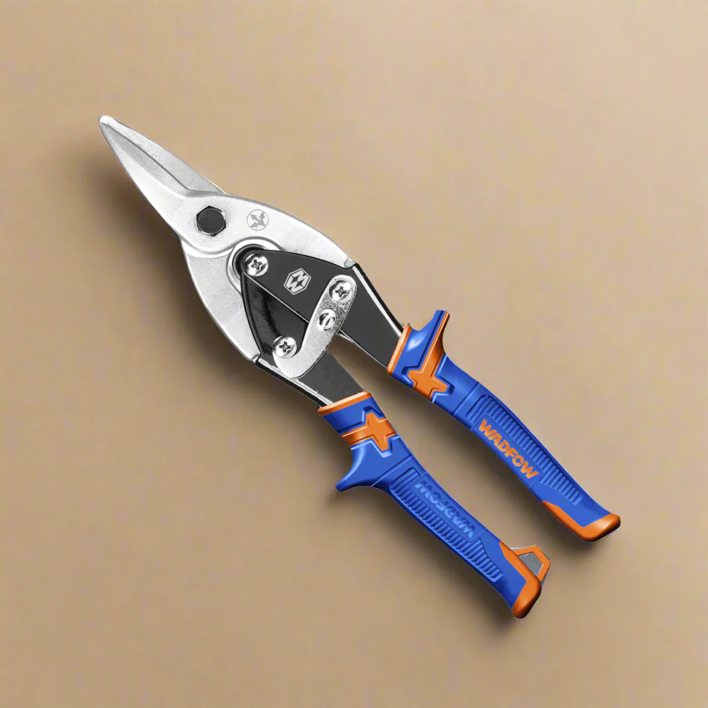 3-Piece 10" Aviation Snip Set – Includes Left, Right & Straight Snips – Max Cutting Thickness: Carbon Steel ≤1.2mm, Stainless Steel ≤0.7mm – Precision Blades with Two-Tone Soft Grip Handles