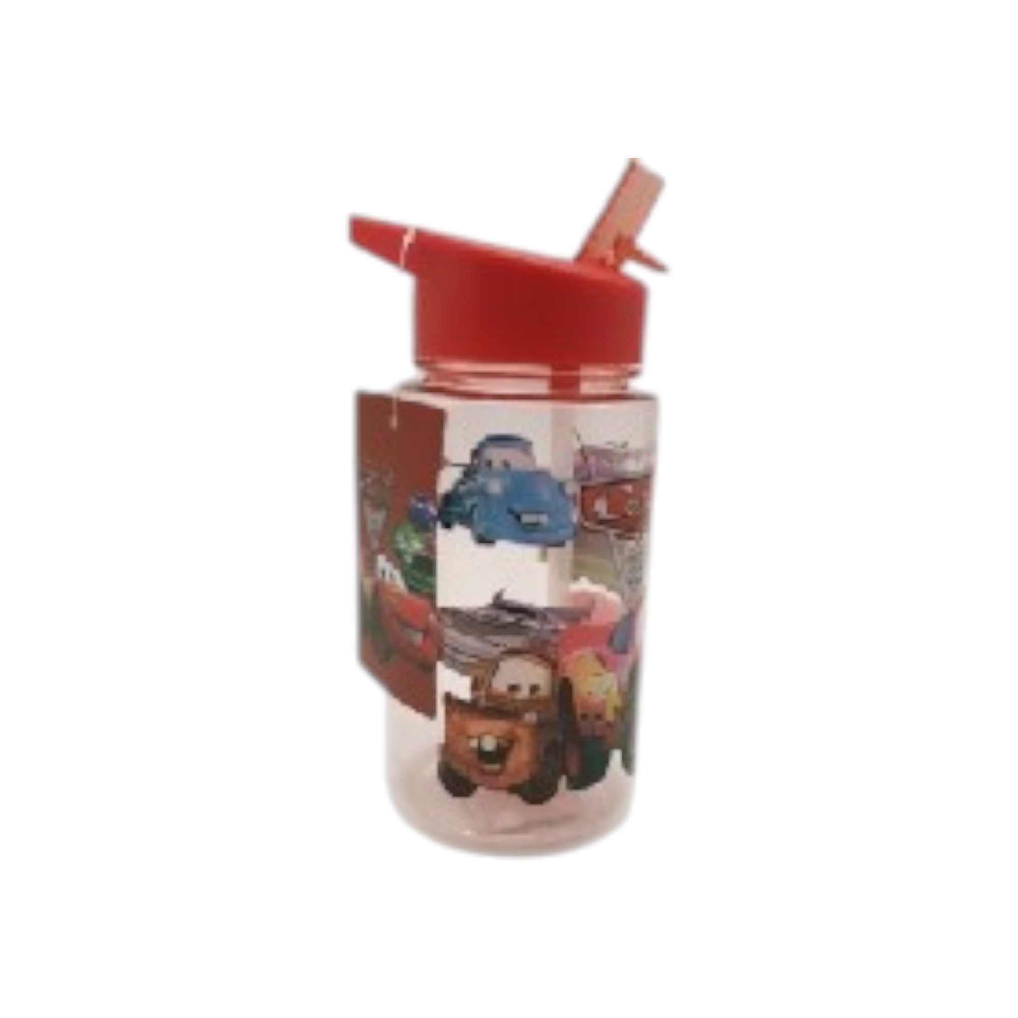 Kidz Corner Bottle Cars SH-2005G Kids’ Water Bottle – 500ml Durable BPA-Free Plastic Bottle with Bright Car-Themed Design, Leak-Proof Flip-Top Lid