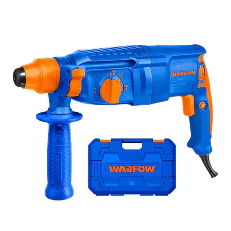 Wadfow Rotary Hammer 800W SDS Chuck With 3x Drill 2x Chisel With Case Tool Box