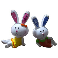Whimsical Love Bunny Duo Figurines , gift , Whimsical Love Bunny Duo Figurines , gift ,