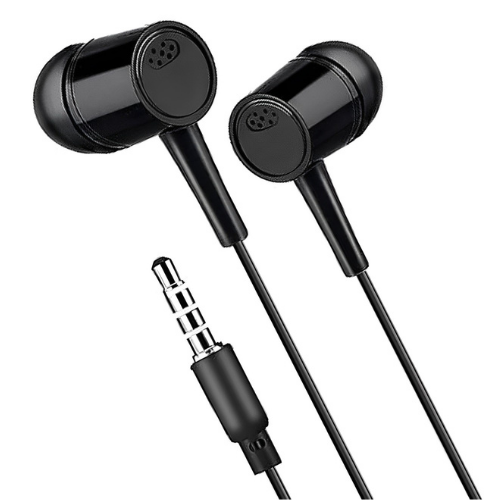 Yookie Stereo Earphone YK70 (Black) – Wired In-Ear Headphones with Crystal-Clear Stereo Sound, Comfortable Fit, and Built-in Wire Control for Calls and Music