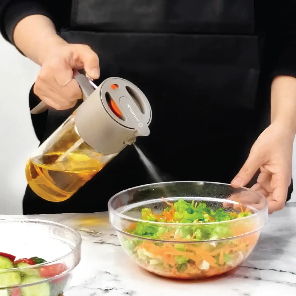 Nutricook 2-In-1 Oil Sprayer & Dispenser – 500ml | Refillable, Adjustable Cooking Oil Spray